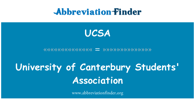 UCSA: Canterbury Ülikooli üliõpilaste ühing