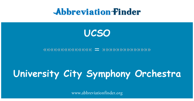 UCSO: University City Symphony Orchestra