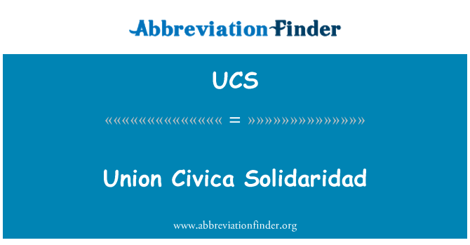 UCS: Union Civica Solidaridad