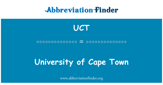 UCT: University of Cape Town