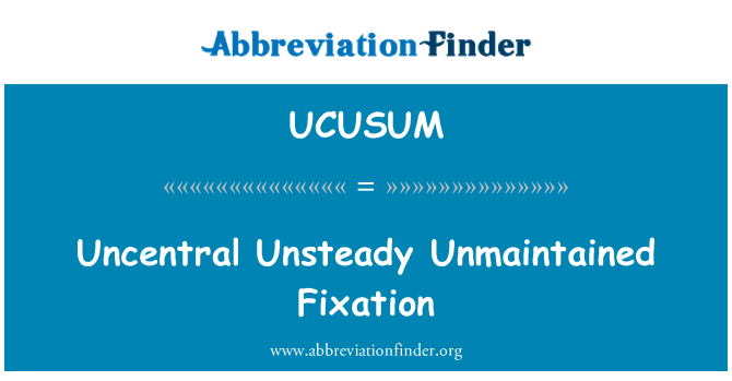 UCUSUM: 免遭非定常維護的固定