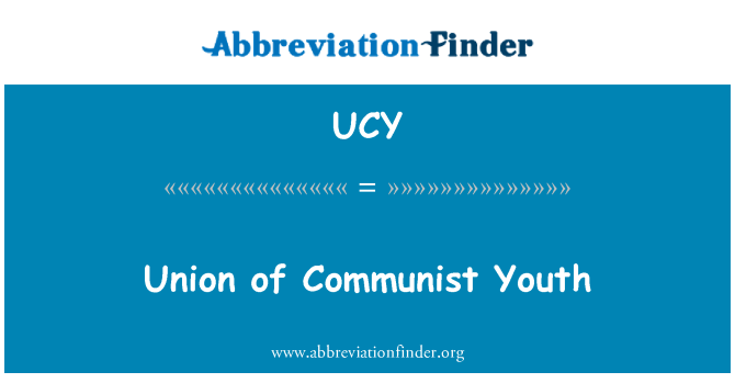 UCY: Unjoni tal Communist taż-żgħażagħ