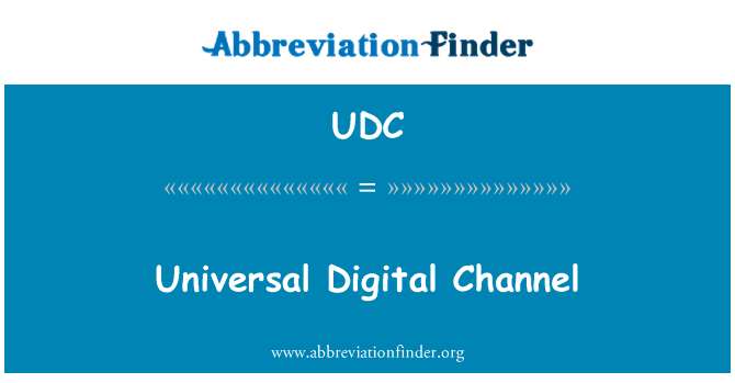 UDC: یونیورسل ڈیجیٹل چینل