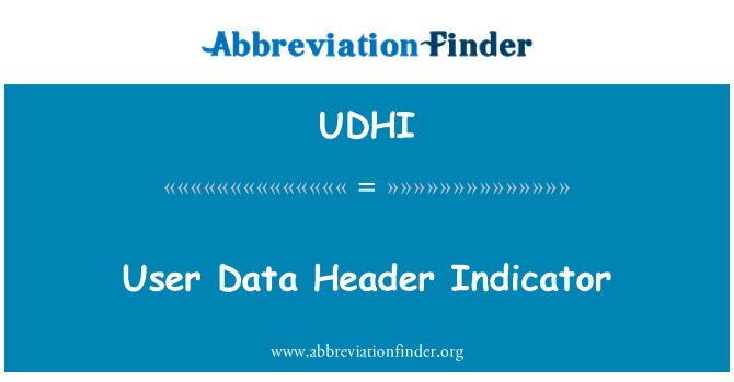 UDHI: Gebruiker gegevens Header Indicator