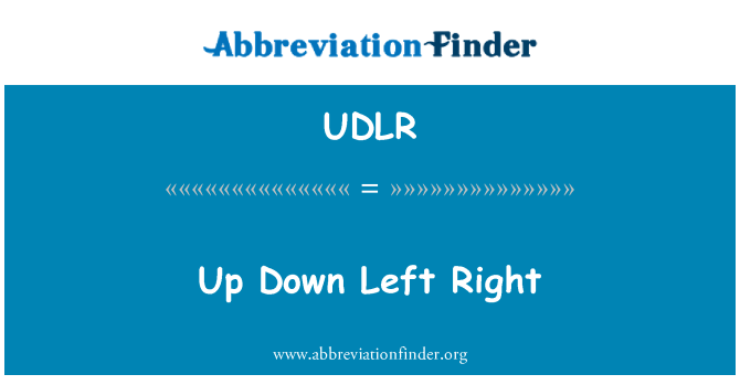 UDLR: Arriba abajo izquierda derecha