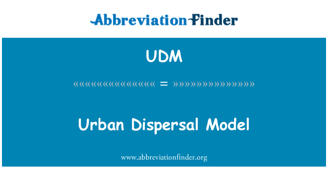 UDM: Urban levimine mudel