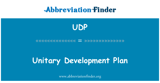 UDP: Plan unitaire developman