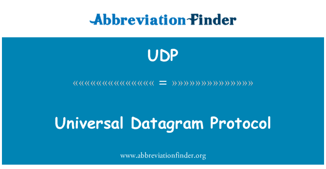 UDP: Univerzalni datagramski protokol