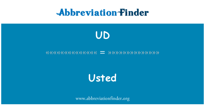 UD: Usted