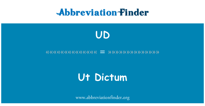 UD: Diktum UT