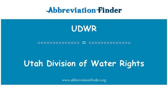 UDWR: Utah részlege vízjogi