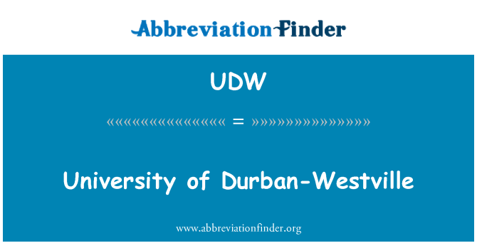 UDW: Universitātes Durbana-Vestvillas