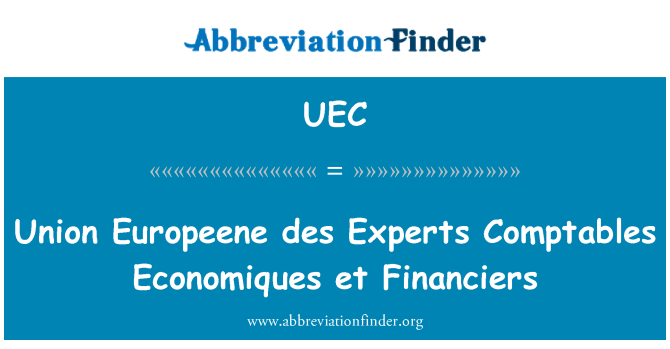 UEC: Union Europeene des Experts Comptables Economiques et Financiers