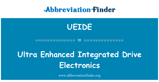 UEIDE: Ultra rozšířený Integrated Drive Electronics