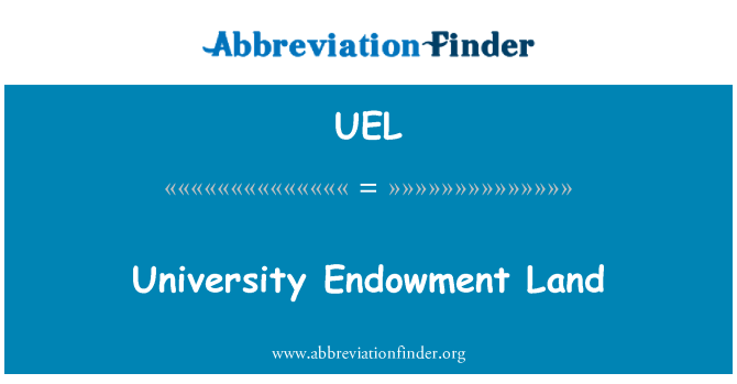 UEL: Universitat dotació terra