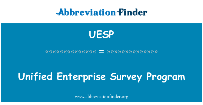 UESP: Einheitlichen Enterprise Umfrageprogramm