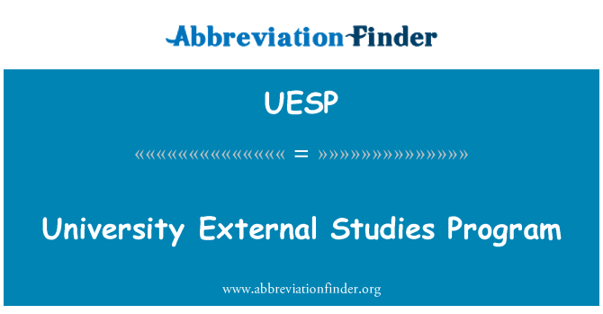 UESP: Program externí studie univerzity
