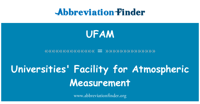 UFAM: Üniversitelerin tesis atmosferik ölçümü için