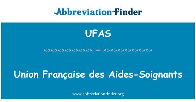 UFAS: Uniunea Française des Aides-Soignants