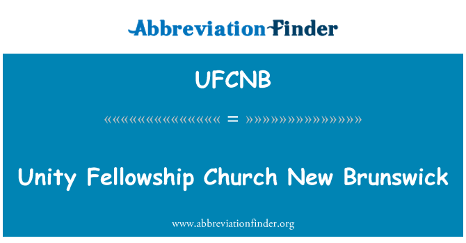 UFCNB: Gereja Fellowship perpaduan New Brunswick