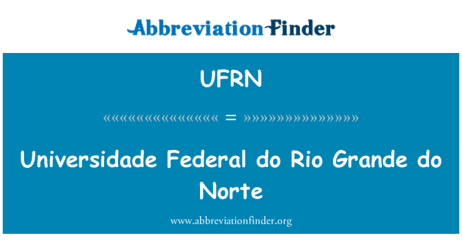 UFRN: Universidade Federali ma Rio Grande ma Norte