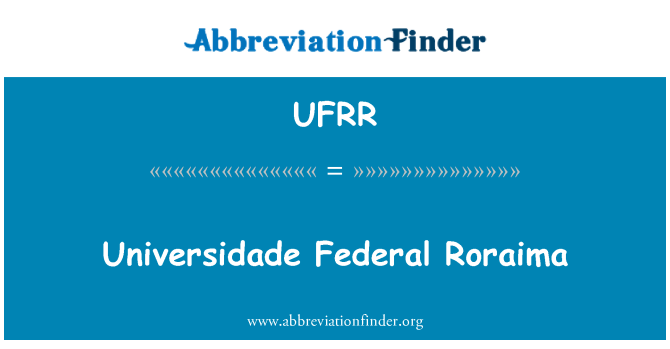 UFRR: Universidade zvezni provinci Roraima