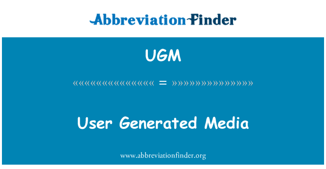 UGM: Uživateli generovaný média
