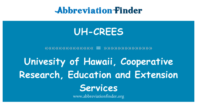 UH-CREES: Universitat de Hawaii, de recerca cooperativa, educació i serveis