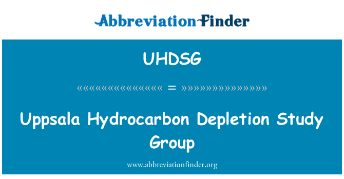 UHDSG: Uppsala hidrokarbon penipisan Study Group
