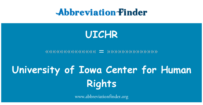 UICHR: University of Iowa Center za človekove pravice