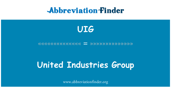 UIG: United Industries Group