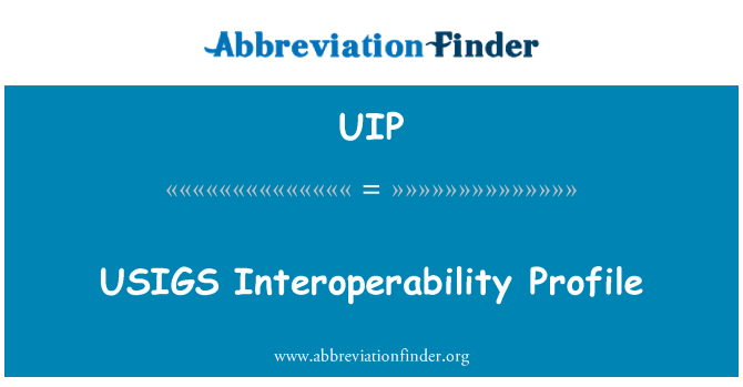 UIP: USIGS 的互通性設定檔