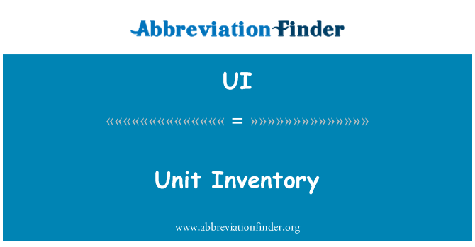 UI: Unit Inventory