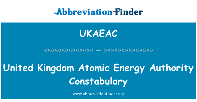 UKAEAC: Velká Británie pro atomovou energii orgán policie
