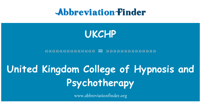 UKCHP: Velika Britanija College hipnoza in Psihoterapija