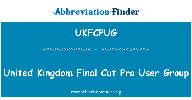 UKFCPUG: Verenigd Koninkrijk Final Cut Pro User Group