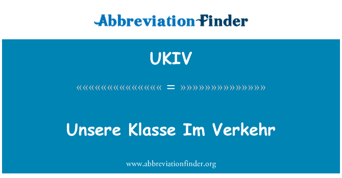 UKIV: Im Verkehr unsere Klasse