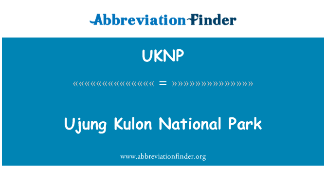 UKNP: Ujung Kulon nationalpark