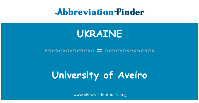 UKRAINE: Universitetet i Aveiro