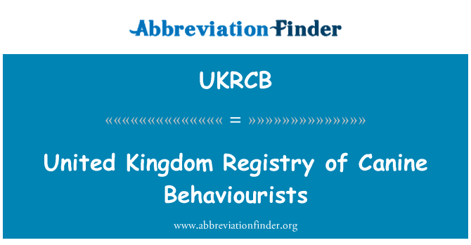 UKRCB: Veľká Británia Register psie Behaviourists