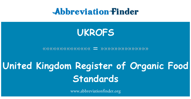 UKROFS: Großbritannien-Register der Bio-Lebensmittel-Standards