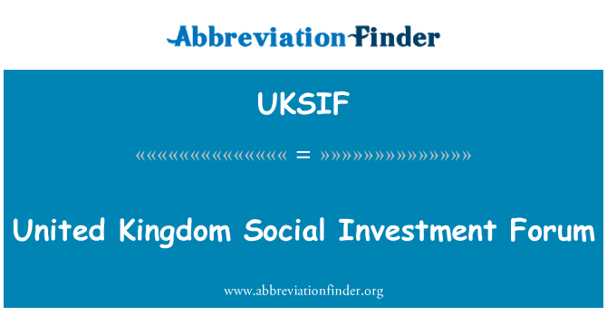 UKSIF: Foro de Inversión Social de Reino Unido