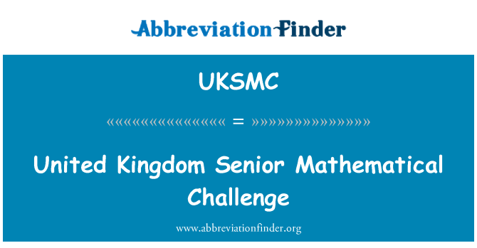 UKSMC: Desafio matemático sênior de Reino Unido
