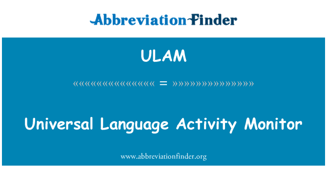 ULAM: צג פעילות שפה אוניברסלית