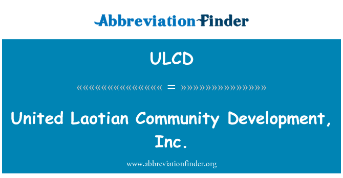 ULCD: Marea Laotian comunitară Development, Inc