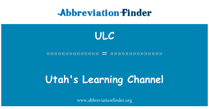 ULC: Sianel dysgu y Utah