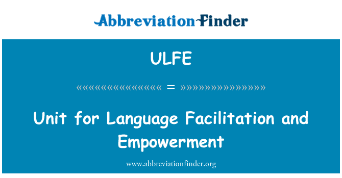 ULFE: Inite w la Facilitation lang ak Renforcement