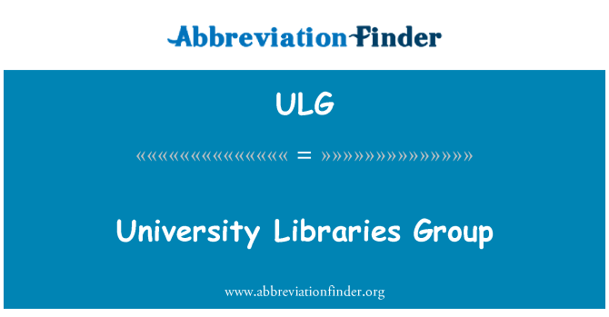 ULG: Universitaire bibliotheken groep