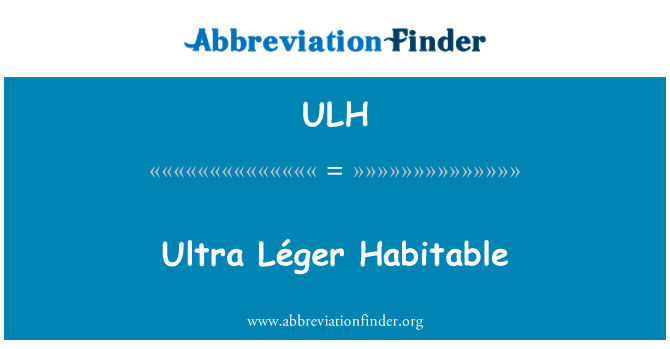 ULH: Ultra Léger abitab