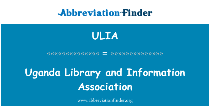 ULIA: Уганда бібліотека та інформаційні Асоціації